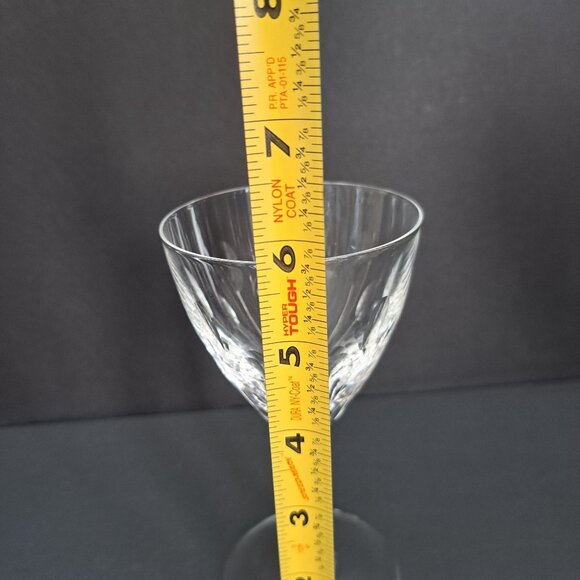 Val St Lambert Nestor Hamlet Wine Glass 5.75" Cut Crystal Belgium Vintage 1950s - Picture 9 of 12